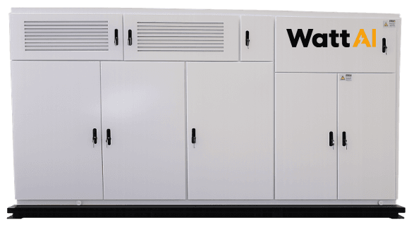 WattAI 1.2 MW solid-state transformer cabinet for heavy-duty MCS truck charging